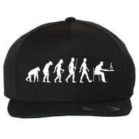 Evolution Of Man Computer Programmer Funny Geek Lover IT Wool Snapback Cap
