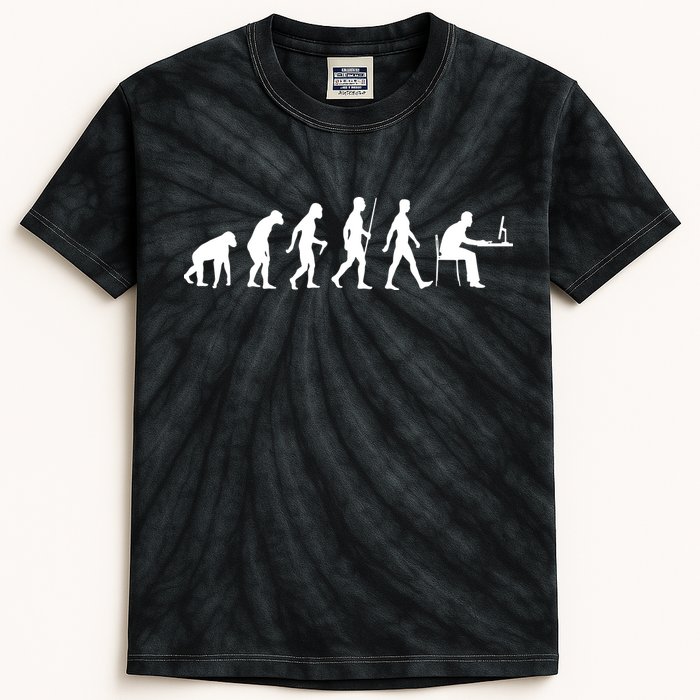 Evolution Of Man Computer Programmer Funny Geek Lover IT Kids Tie-Dye T-Shirt