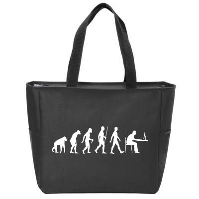 Evolution Of Man Computer Programmer Funny Geek Lover IT Zip Tote Bag