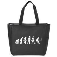 Evolution Of Man Computer Programmer Funny Geek Lover IT Zip Tote Bag
