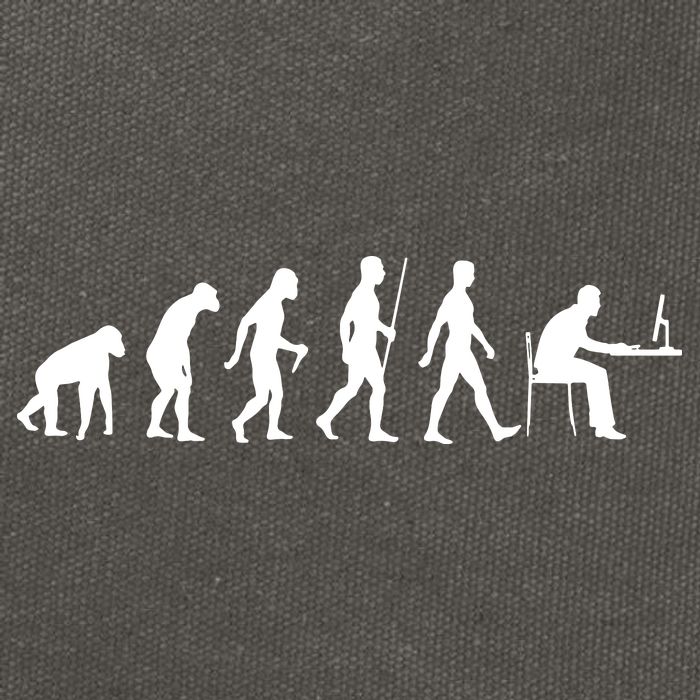 Evolution Of Man Computer Programmer Funny Geek Lover IT Cotton Canvas Backpack