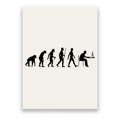 Evolution Of Man Computer Programmer Funny Geek Lover IT Poster