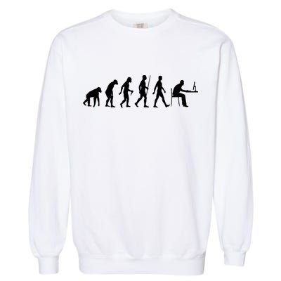 Evolution Of Man Computer Programmer Funny Geek Lover IT Garment-Dyed Sweatshirt