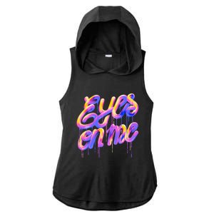 Eyes On Me Colorful Ladies PosiCharge Tri-Blend Wicking Draft Hoodie Tank