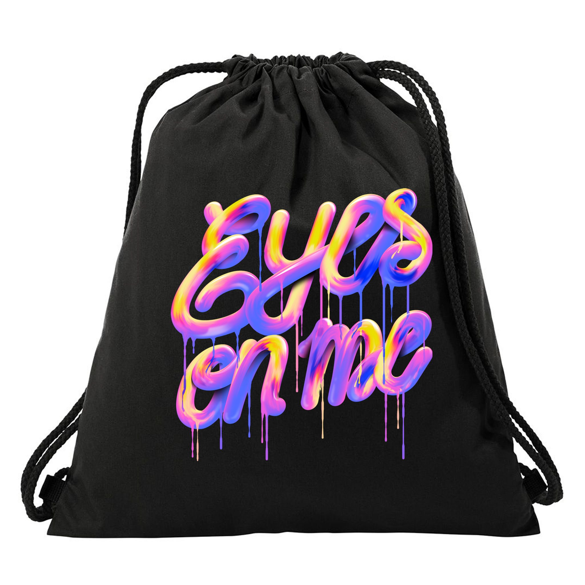 Eyes On Me Colorful Drawstring Bag