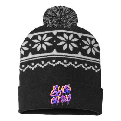 Eyes On Me Colorful USA-Made Snowflake Beanie