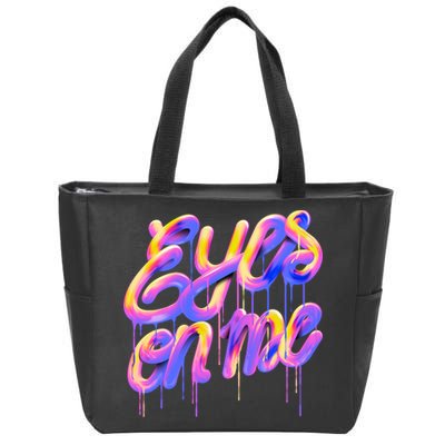 Eyes On Me Colorful Zip Tote Bag
