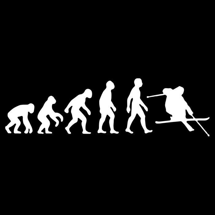 Evolution Of Man Skiing City Backpack