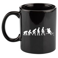 Evolution Of Man Skiing 11oz C Handle Ceramic Mug