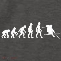 Evolution Of Man Skiing Vector Backpack