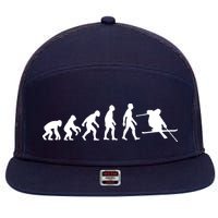Evolution Of Man Skiing 7 Panel Mesh Trucker Snapback Hat