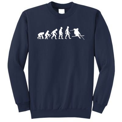 Evolution Of Man Skiing Sweatshirt