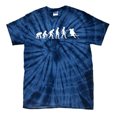 Evolution Of Man Skiing Tie-Dye T-Shirt