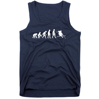 Evolution Of Man Skiing Tank Top