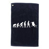 Evolution Of Man Skiing Golf Towel