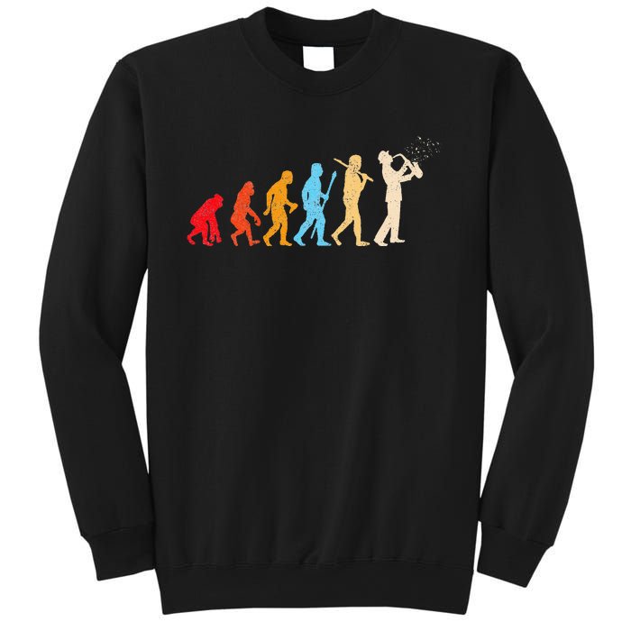 Evolution Of Man Retrostyle Saxophone Player Saxophonist Sweatshirt