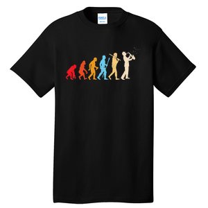 Evolution Of Man Retrostyle Saxophone Player Saxophonist Tall T-Shirt