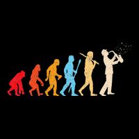 Evolution Of Man Retrostyle Saxophone Player Saxophonist Tall T-Shirt