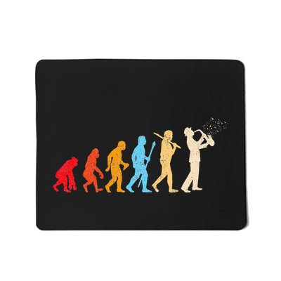 Evolution Of Man Retrostyle Saxophone Player Saxophonist Mousepad