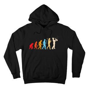 Evolution Of Man Retrostyle Saxophone Player Saxophonist Tall Hoodie