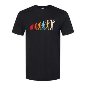 Evolution Of Man Retrostyle Saxophone Player Saxophonist Softstyle CVC T-Shirt