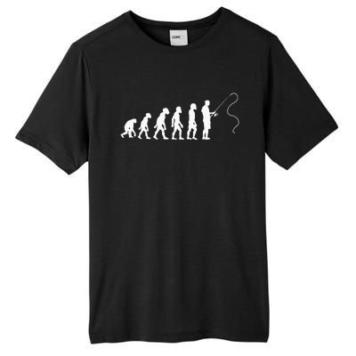 Evolution Of Man Fishing Funny Angling Fisherman Angler Tall Fusion ChromaSoft Performance T-Shirt