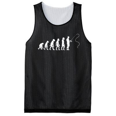 Evolution Of Man Fishing Funny Angling Fisherman Angler Mesh Reversible Basketball Jersey Tank