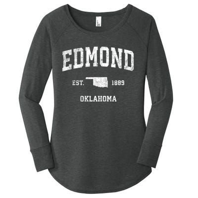 Edmond Oklahoma Ok Vintage Sports Women's Perfect Tri Tunic Long Sleeve Shirt