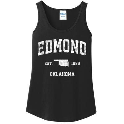 Edmond Oklahoma Ok Vintage Sports Ladies Essential Tank