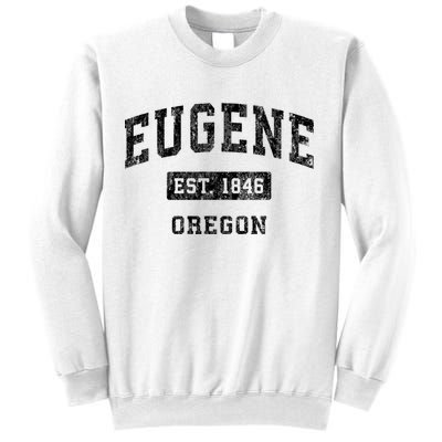 Eugene Oregon Or Vintage Established Sports Sweatshirt