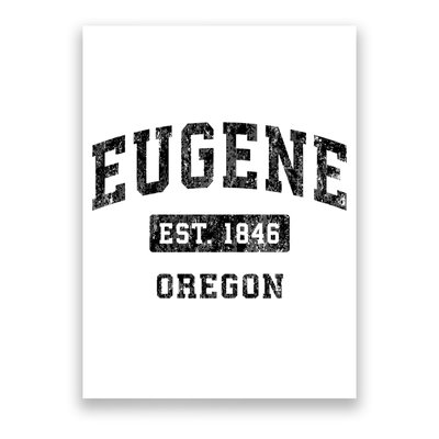 Eugene Oregon Or Vintage Established Sports Poster