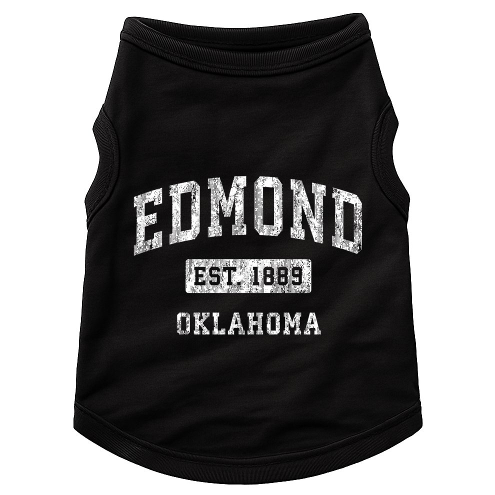 Edmond Oklahoma Ok Vintage Established Sports Doggie Tank