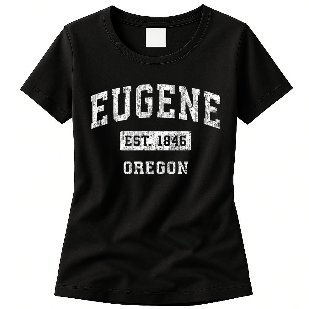 Eugene Oregon Or Vintage Established Sports Womens T-Shirt