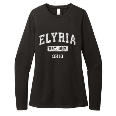 Elyria Ohio Oh Vintage Established Sports Design Womens CVC Long Sleeve Shirt