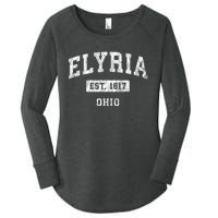 Elyria Ohio Oh Vintage Established Sports Design Women's Perfect Tri Tunic Long Sleeve Shirt