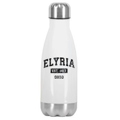 Elyria Ohio Oh Vintage Established Sports Design Stainless Steel Insulated Water Bottle