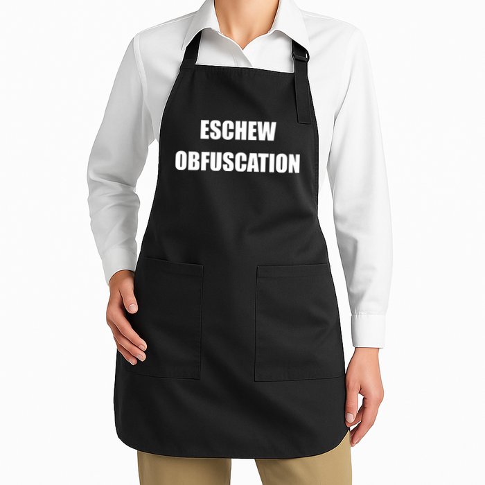 Eschew Obfuscation Obfuscate Funny Greek Sarcastic Apron
