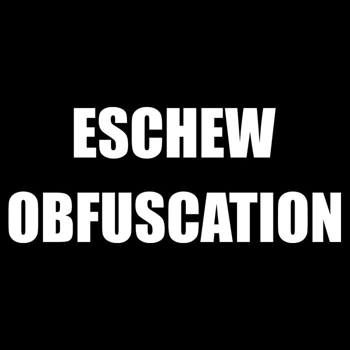Eschew Obfuscation Obfuscate Funny Greek Sarcastic Apron