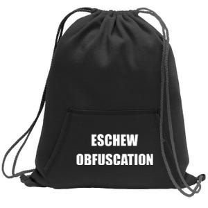 Eschew Obfuscation Obfuscate Funny Greek Sarcastic Sweatshirt Cinch Pack Bag