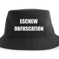 Eschew Obfuscation Obfuscate Funny Greek Sarcastic Sustainable Bucket Hat