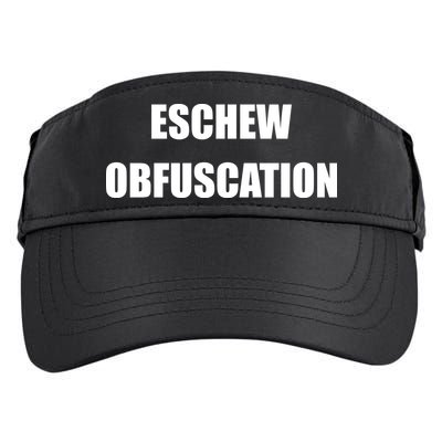 Eschew Obfuscation Obfuscate Funny Greek Sarcastic Adult Drive Performance Visor