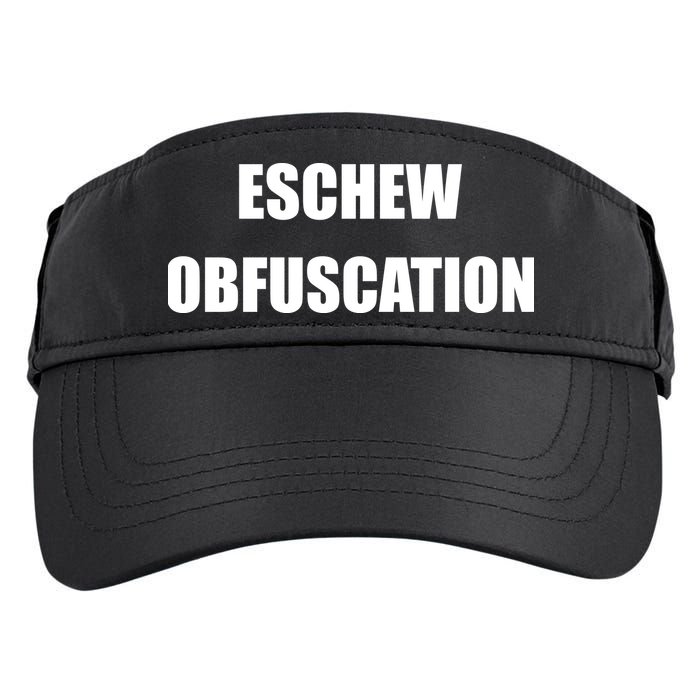 Eschew Obfuscation Obfuscate Funny Greek Sarcastic Adult Drive Performance Visor