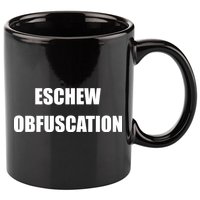 Eschew Obfuscation Obfuscate Funny Greek Sarcastic 11oz C Handle Ceramic Mug