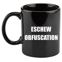 Eschew Obfuscation Obfuscate Funny Greek Sarcastic 11oz C Handle Ceramic Mug