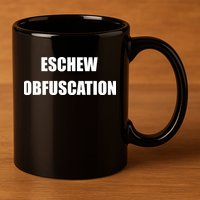 Eschew Obfuscation Obfuscate Funny Greek Sarcastic 11oz C Handle Ceramic Mug