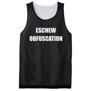 Eschew Obfuscation Obfuscate Funny Greek Sarcastic Mesh Reversible Basketball Jersey Tank