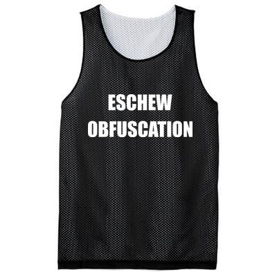 Eschew Obfuscation Obfuscate Funny Greek Sarcastic Mesh Reversible Basketball Jersey Tank