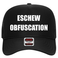 Eschew Obfuscation Obfuscate Funny Greek Sarcastic Trucker Hat