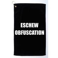 Eschew Obfuscation Obfuscate Funny Greek Sarcastic Golf Towel