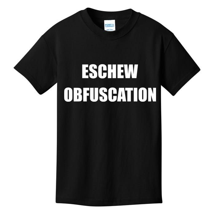 Eschew Obfuscation Obfuscate Funny Greek Sarcastic Kids T-Shirt